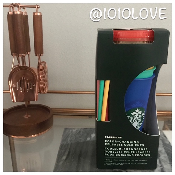 NEW ⭐️ Starbucks 5 Pack Color Changing Cups - Picture 4 of 5